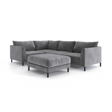 Угловой диван LOFT c пуфом